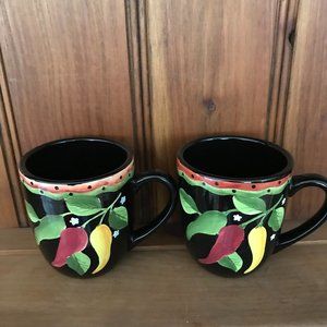 Laurie Gates Set of two Chili Pepper Coffee Mugs